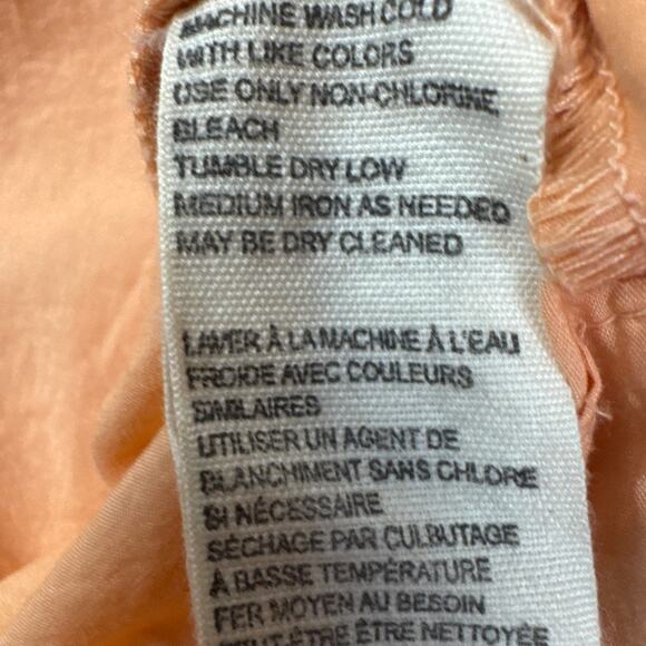 Free People Bubble Sleeve Mini Dress Creamsicle Size L Boho Coastal Versatile - Picture 8 of 9